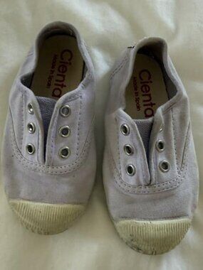 Cienta Girls Purple Fashion Sneakers- Sz 24 7.5/8